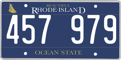 RI license plate 457979