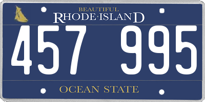 RI license plate 457995