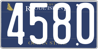 RI license plate 4580