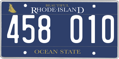 RI license plate 458010