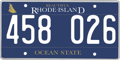 RI license plate 458026
