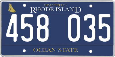 RI license plate 458035