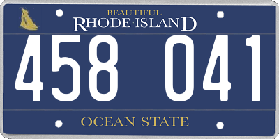 RI license plate 458041