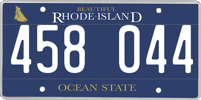 RI license plate 458044