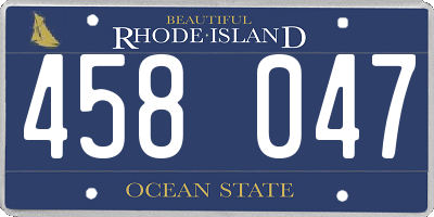 RI license plate 458047