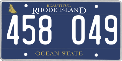 RI license plate 458049