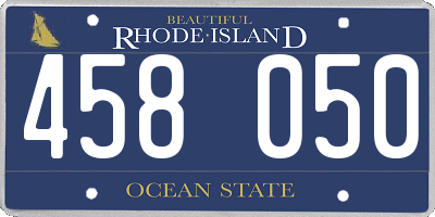 RI license plate 458050