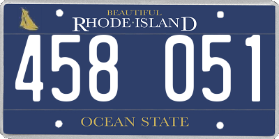 RI license plate 458051