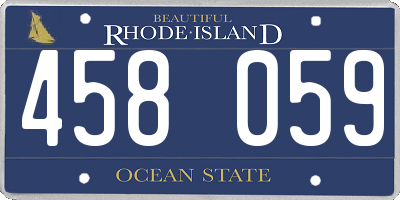 RI license plate 458059
