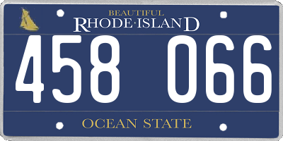 RI license plate 458066