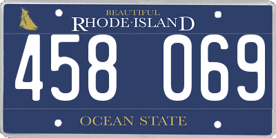 RI license plate 458069