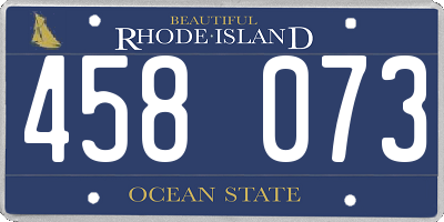 RI license plate 458073