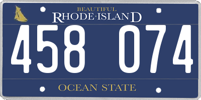 RI license plate 458074