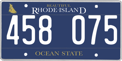 RI license plate 458075