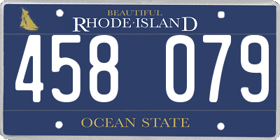 RI license plate 458079