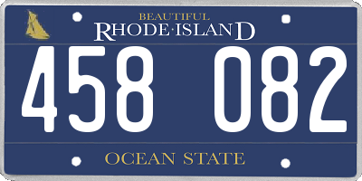 RI license plate 458082