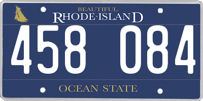 RI license plate 458084