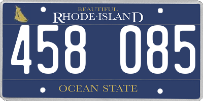RI license plate 458085