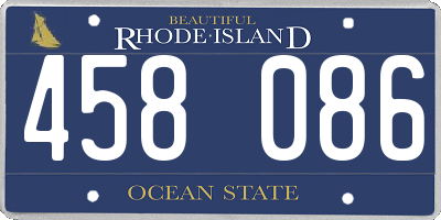 RI license plate 458086