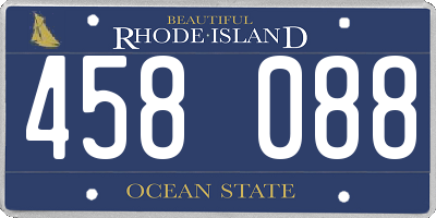 RI license plate 458088