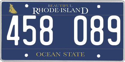 RI license plate 458089