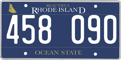 RI license plate 458090