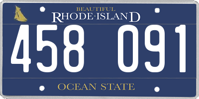 RI license plate 458091