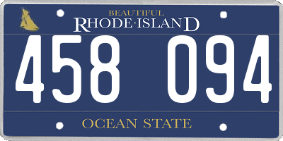 RI license plate 458094