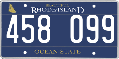 RI license plate 458099