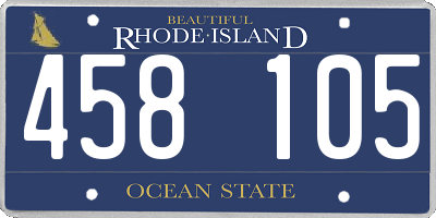 RI license plate 458105