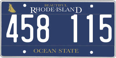 RI license plate 458115