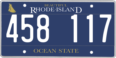RI license plate 458117