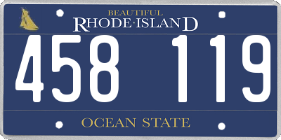 RI license plate 458119