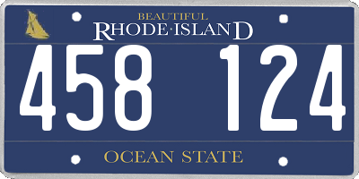 RI license plate 458124