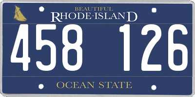 RI license plate 458126