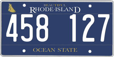 RI license plate 458127