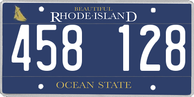RI license plate 458128