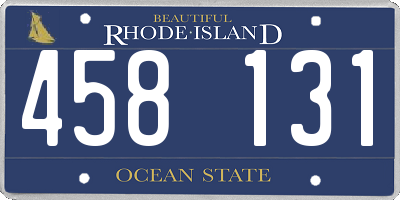 RI license plate 458131