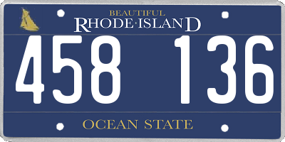 RI license plate 458136