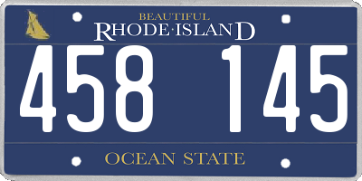 RI license plate 458145