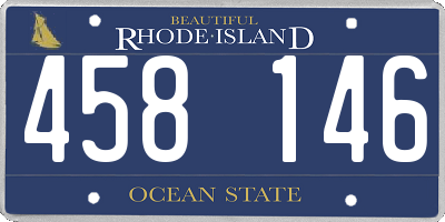 RI license plate 458146