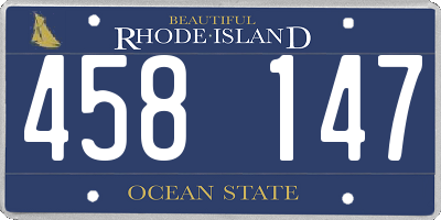 RI license plate 458147