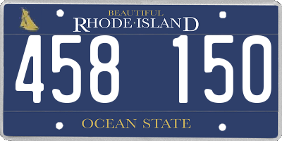 RI license plate 458150