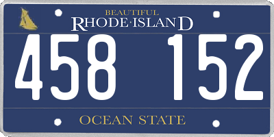 RI license plate 458152