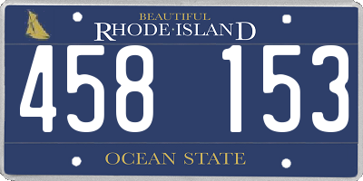 RI license plate 458153
