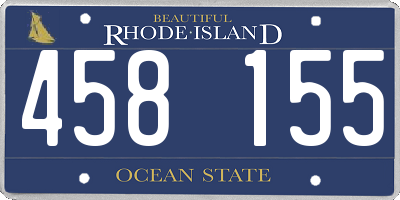 RI license plate 458155