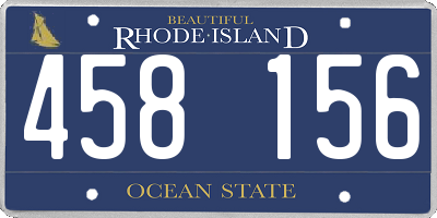 RI license plate 458156