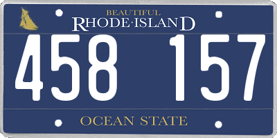RI license plate 458157