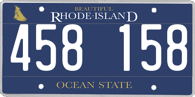 RI license plate 458158