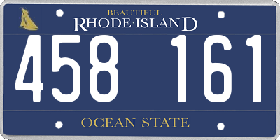 RI license plate 458161